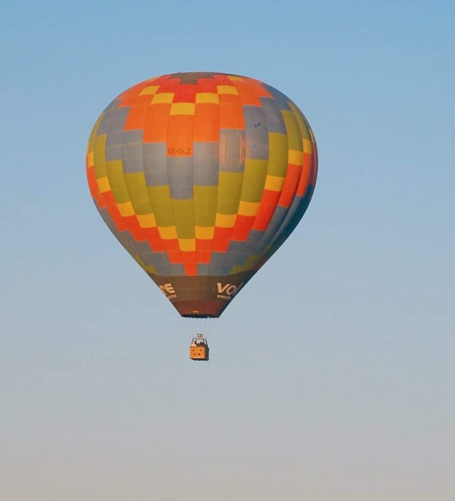 Colourful hot air balloon Mexico City 