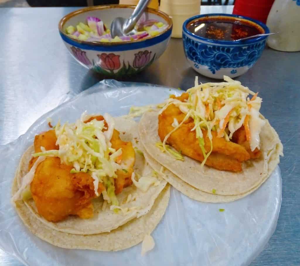 Fish tacos at General Ramon Corona Market Guadalajara itinerary 