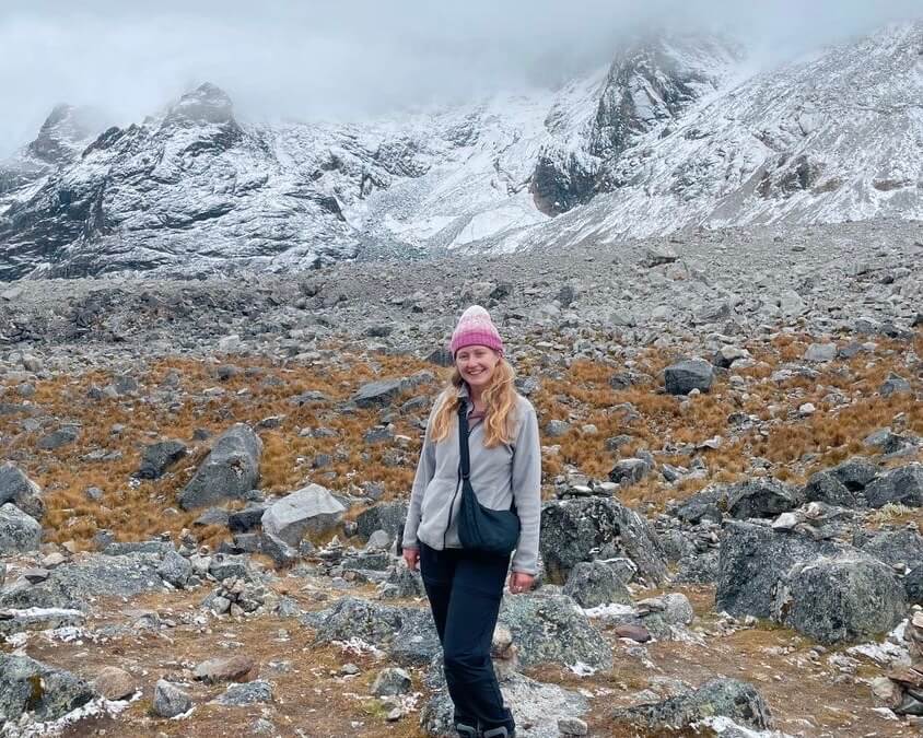 Snowy mountains salkantay pass