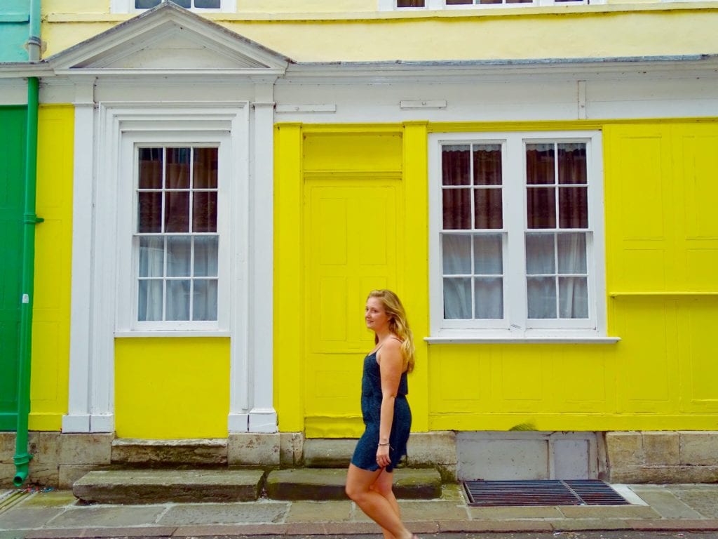 Yellow house Oriel Street Oxford 