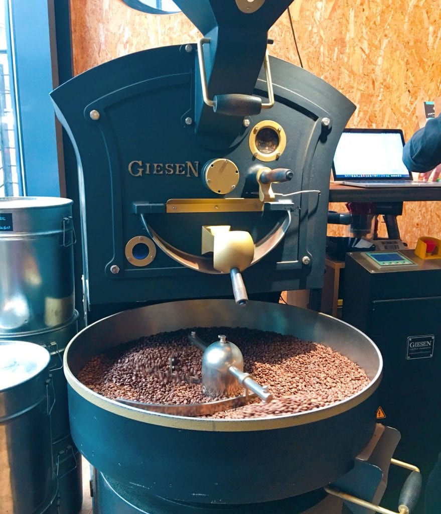 Coffee machine at Nord Coast Coffee Roastery