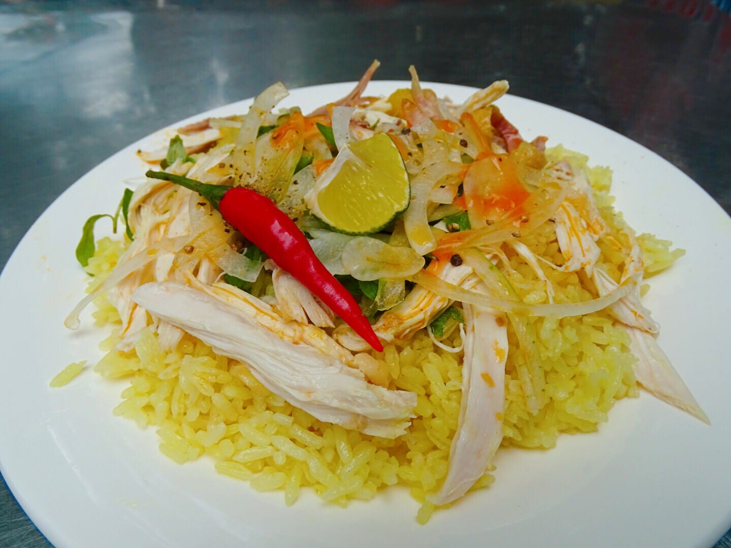 Coma ga chicken rice street food Hoi An