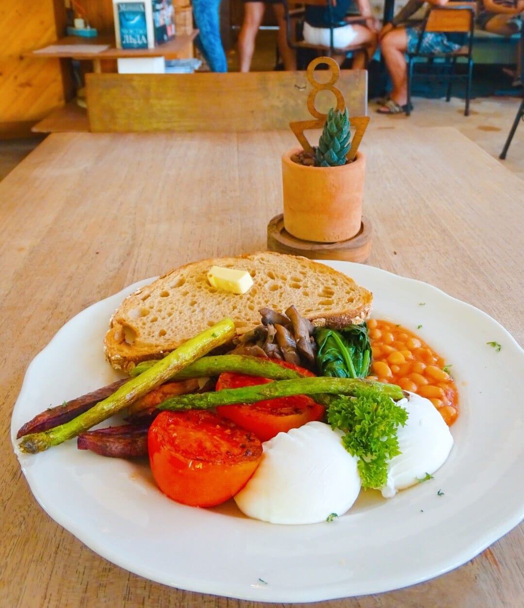 Veggie cooked breakfast at Hungry Bird