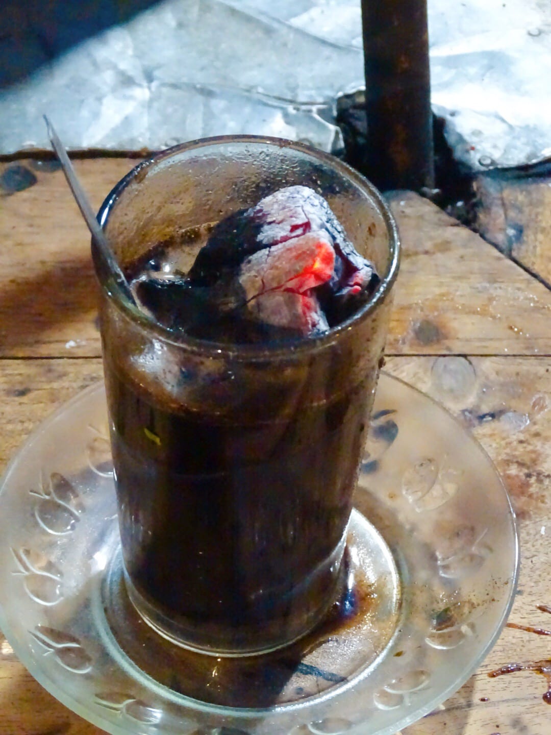 Charcoal coffee Yogyakarta night market 