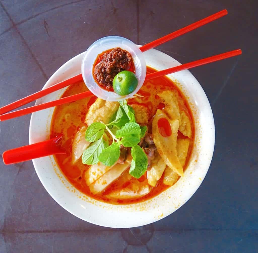 Assam laksa in Chinatown Kuala Lumpur