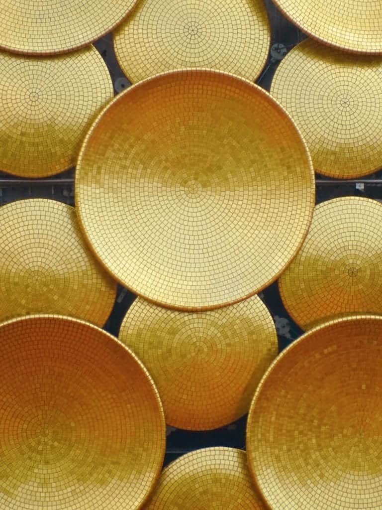 A close up of the Matrimandir Auroville Pondicherry