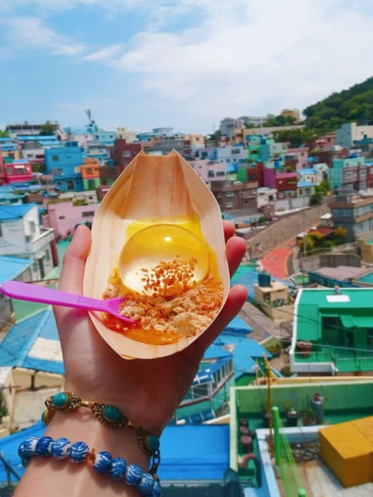 Raindrop cake what to eat South Korea