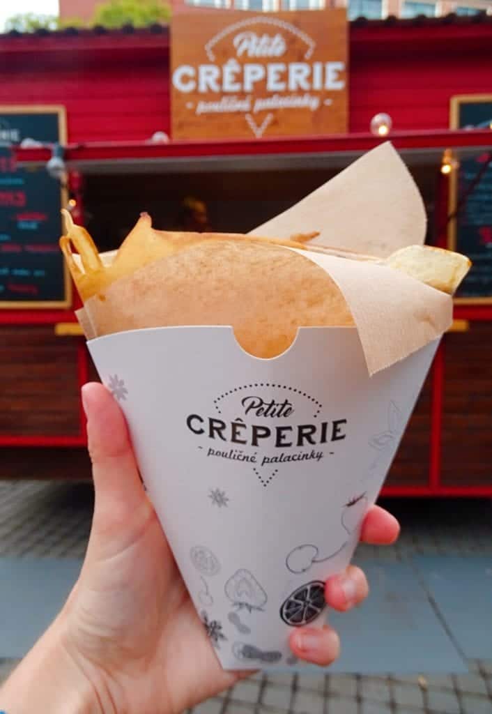 Crepes at food market Bratislava