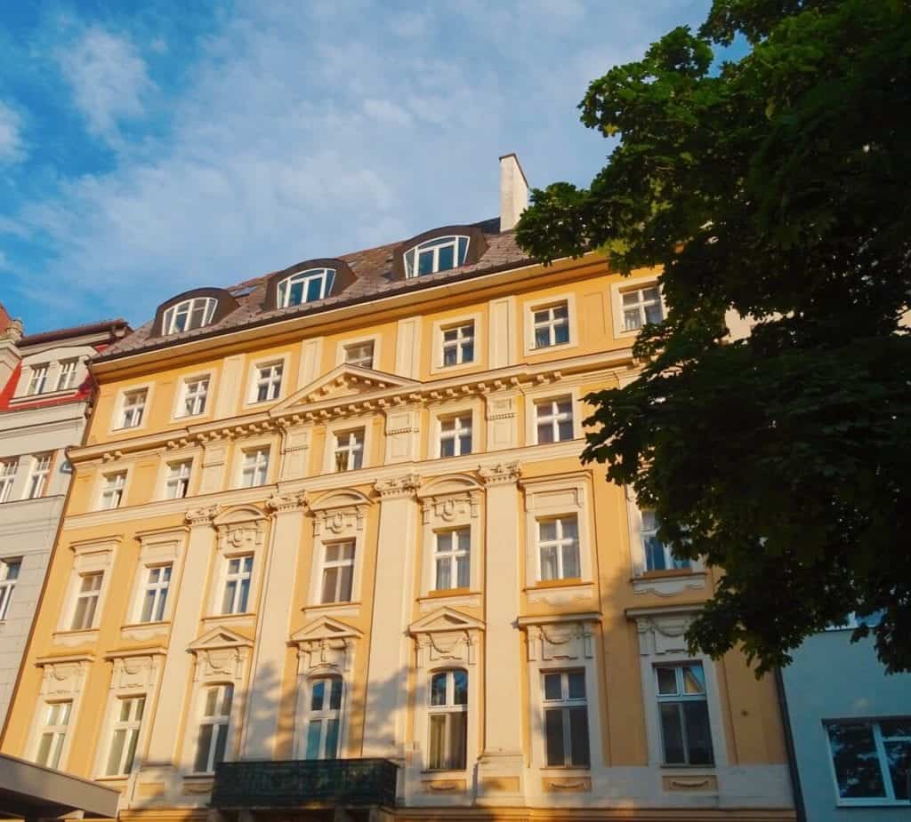 Yellow building Bratislava Slovakia