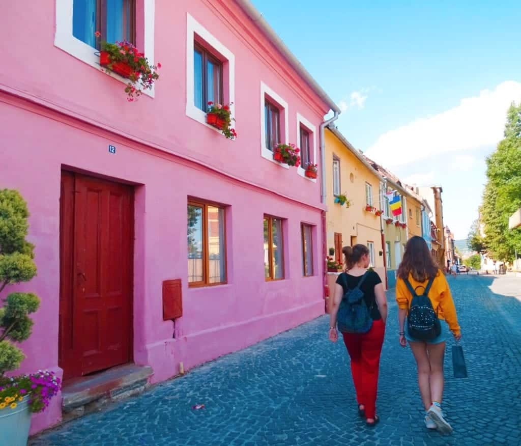 Pink building Sibiu