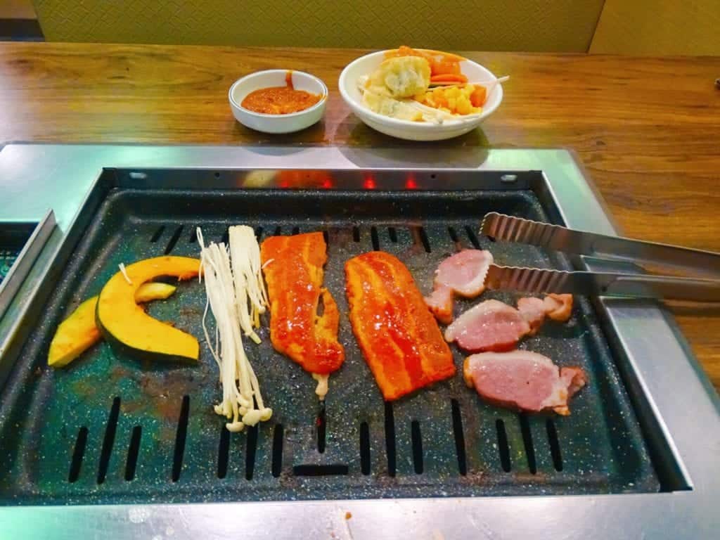 Korean barbecue in Seoul South Korea