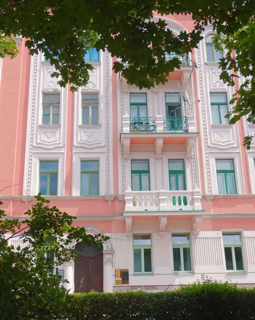 Pink building Bratislava