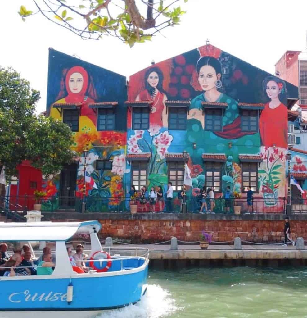 Street art along the river Melaka