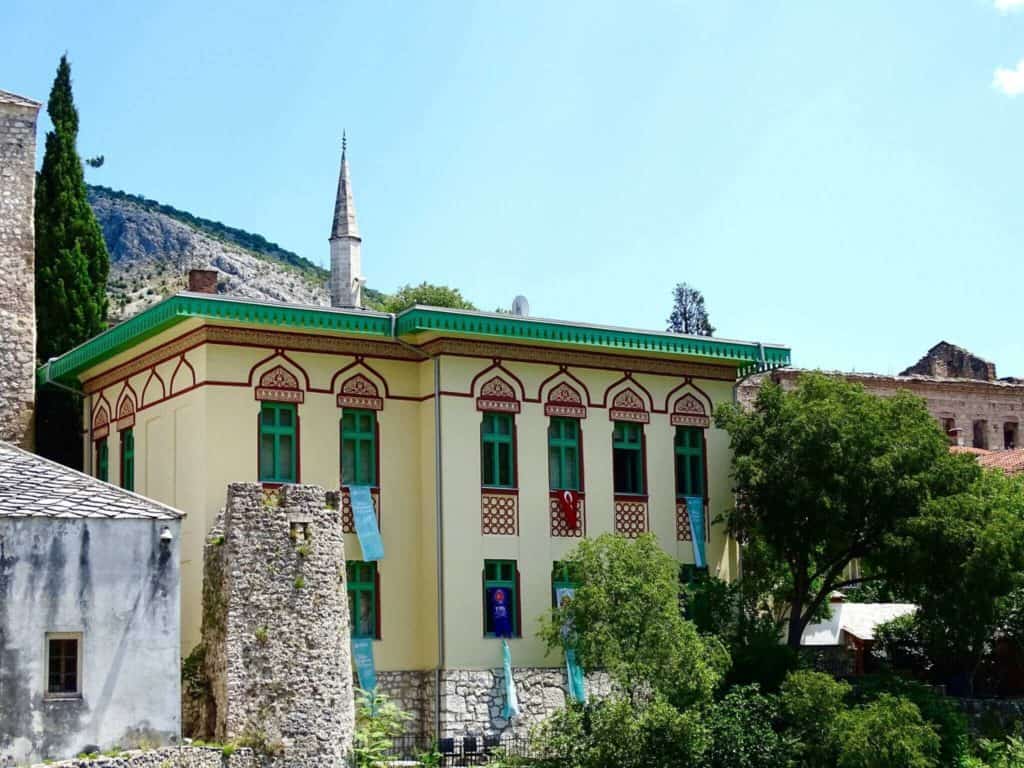 Yellow building in Mostar Bosnia