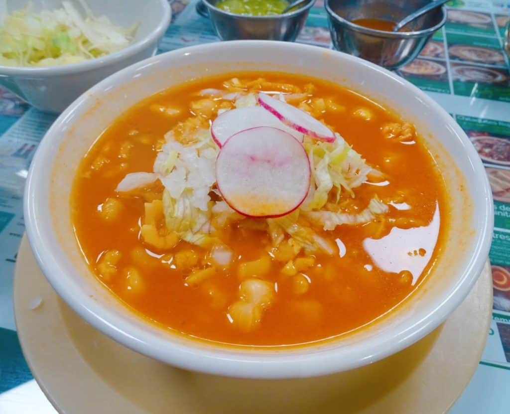 Pozole soup Mexican food