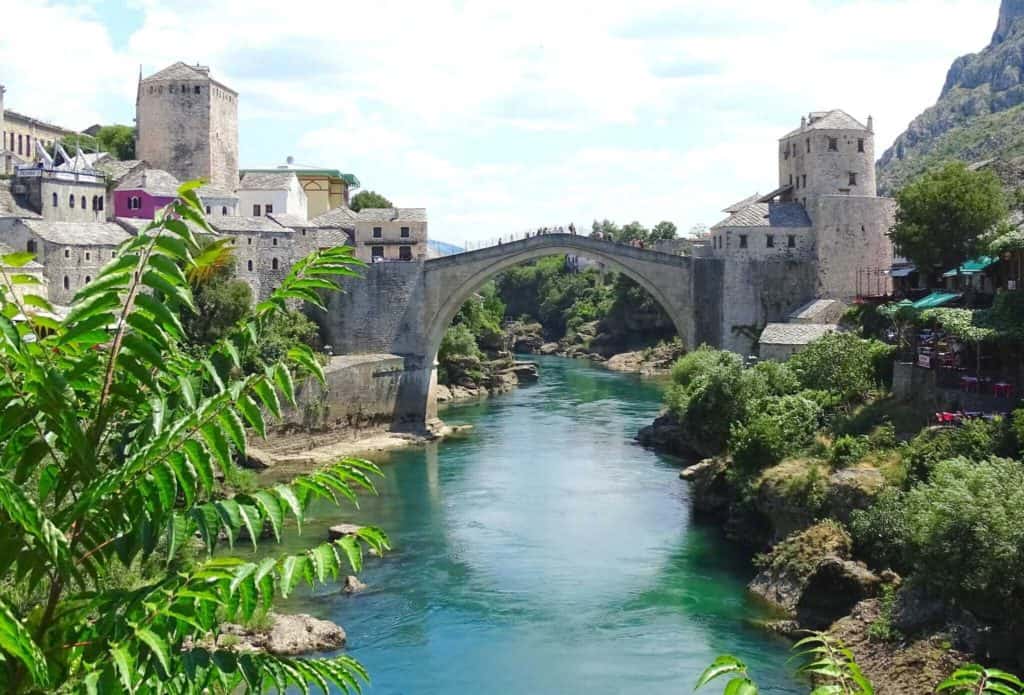 Mostar bridge and river