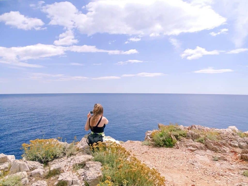 Views over the ocean from Lokrum Island