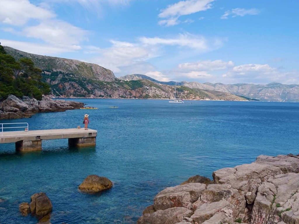 Girl on Lokrum harbour jetty