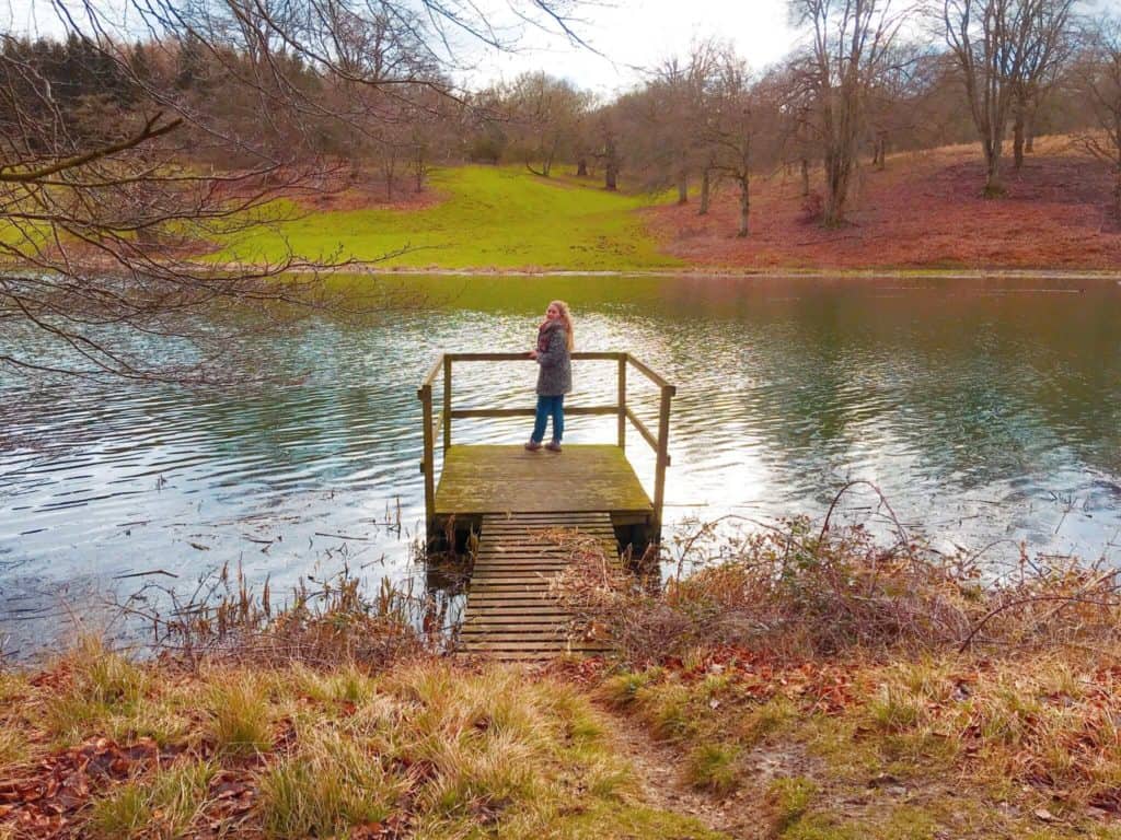 Fishing deck looking out over Blenheim Palace lake