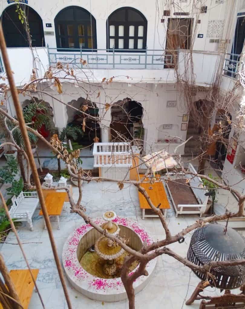 Interior of Inn Seventh Heaven Pushkar restaurant 