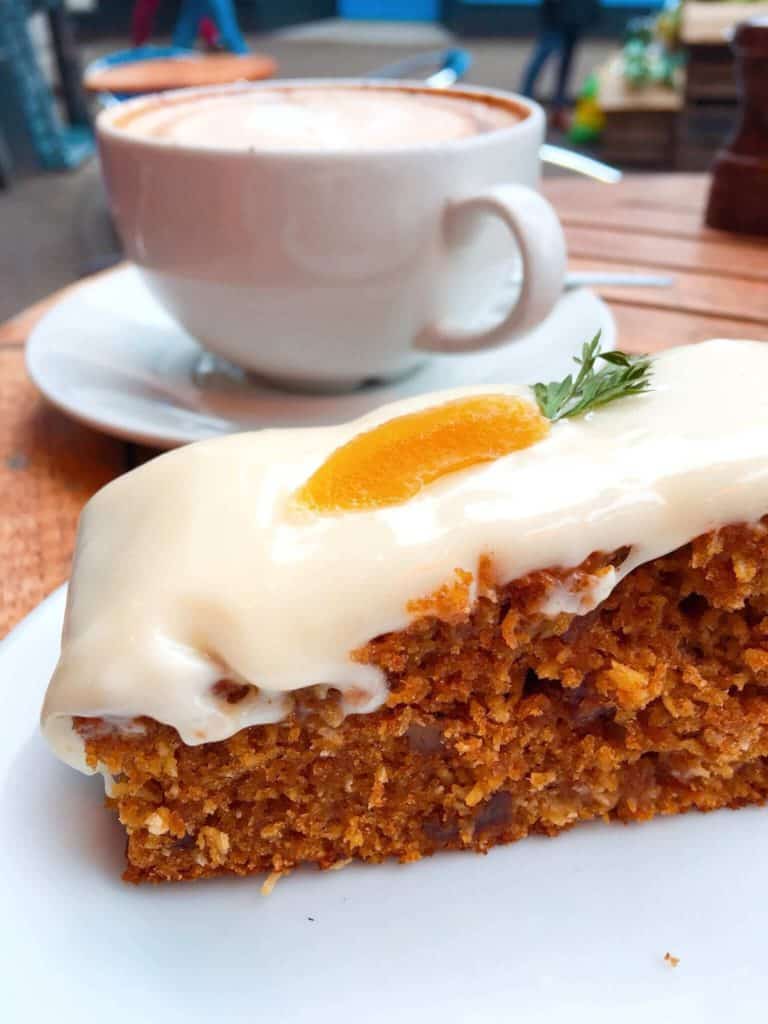 Carrot cake at Primrose Cafe Clifton Bristol