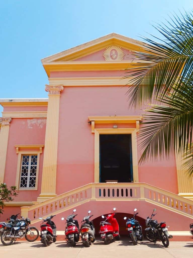 Pink Our Lady of Angels Church Pondicherry