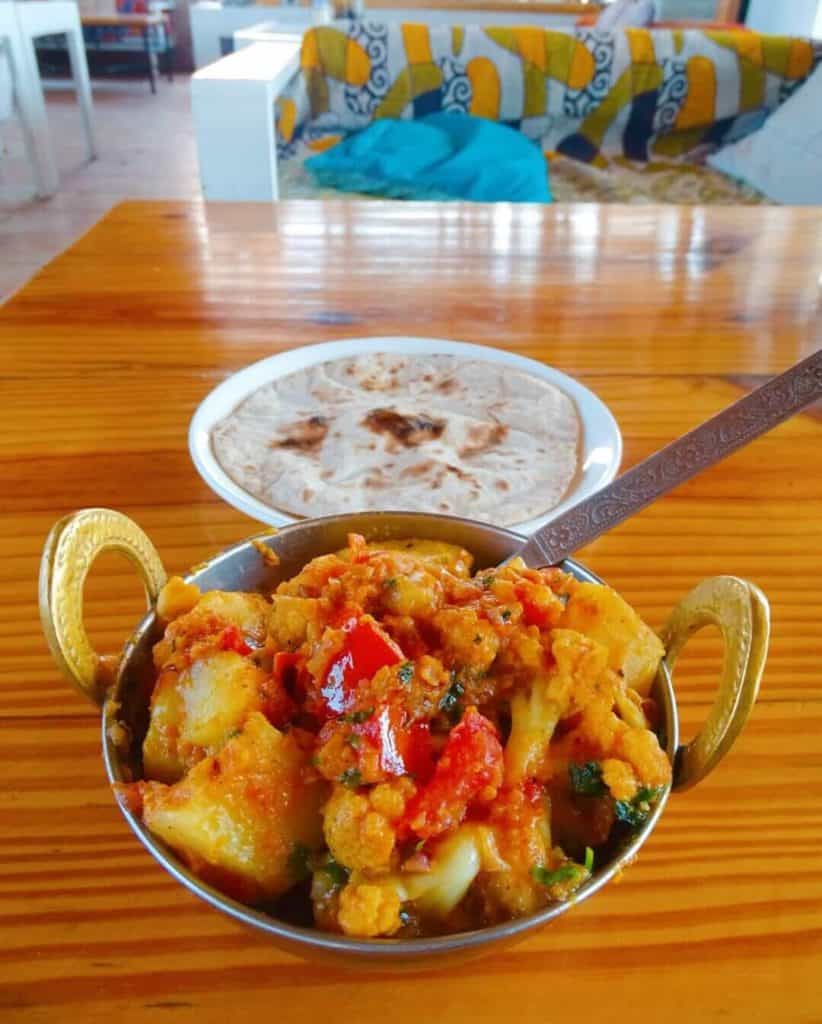 Curry at Sixth Sense Restaurant Pushkar