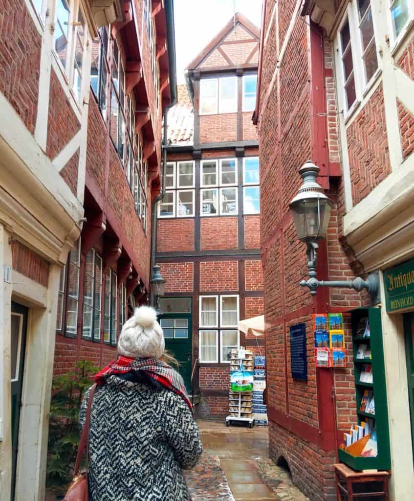 Old fashioned alley way Hamburg 
