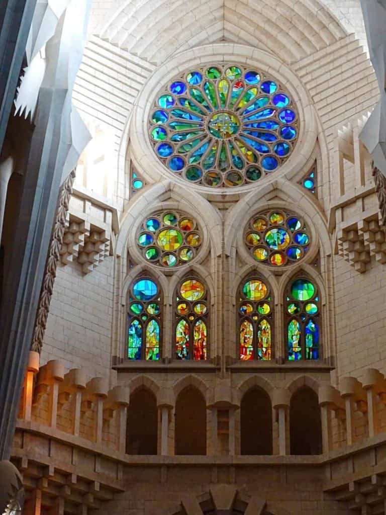 Glass windows Sagrada Familia 
