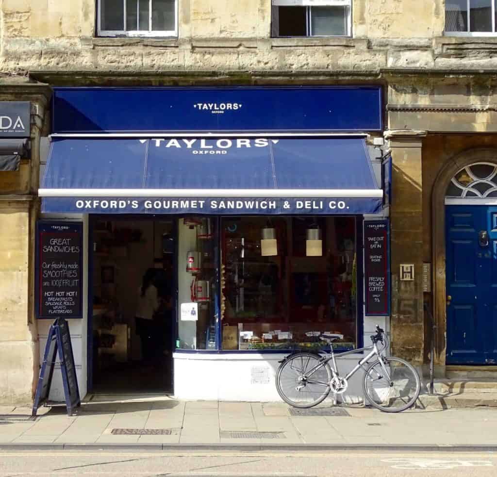 Outside of Taylors Cafe Oxford