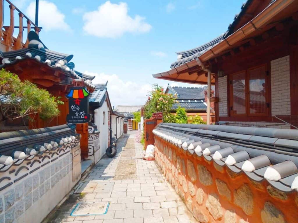 Traditional streets of Jeonju South Korea