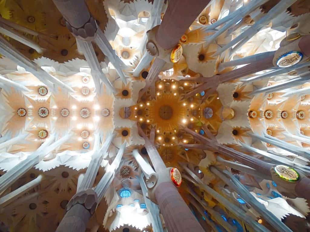 Elaborate ceiling Sagrada Familia
