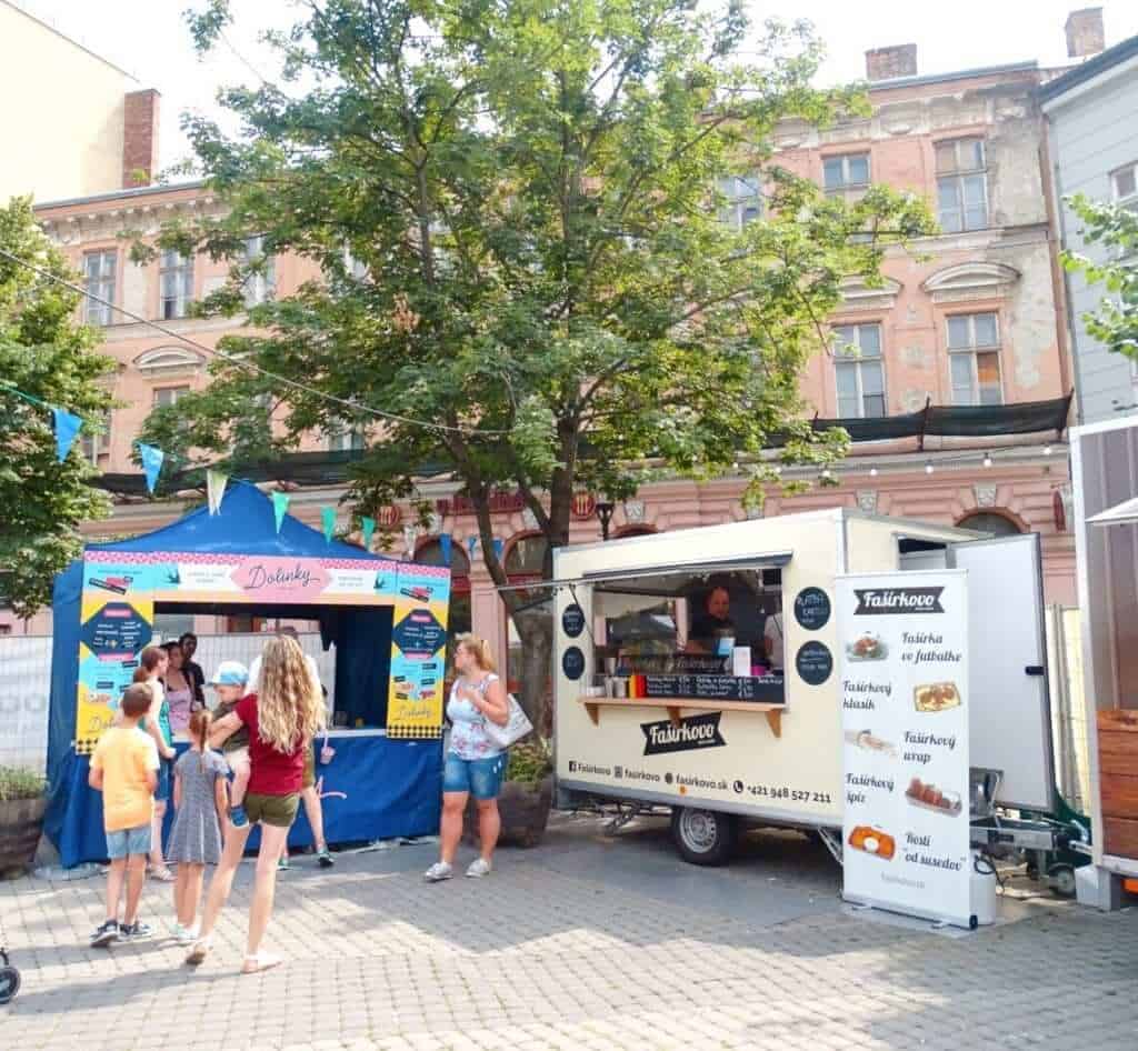 Food market in Bratislava Slovakia