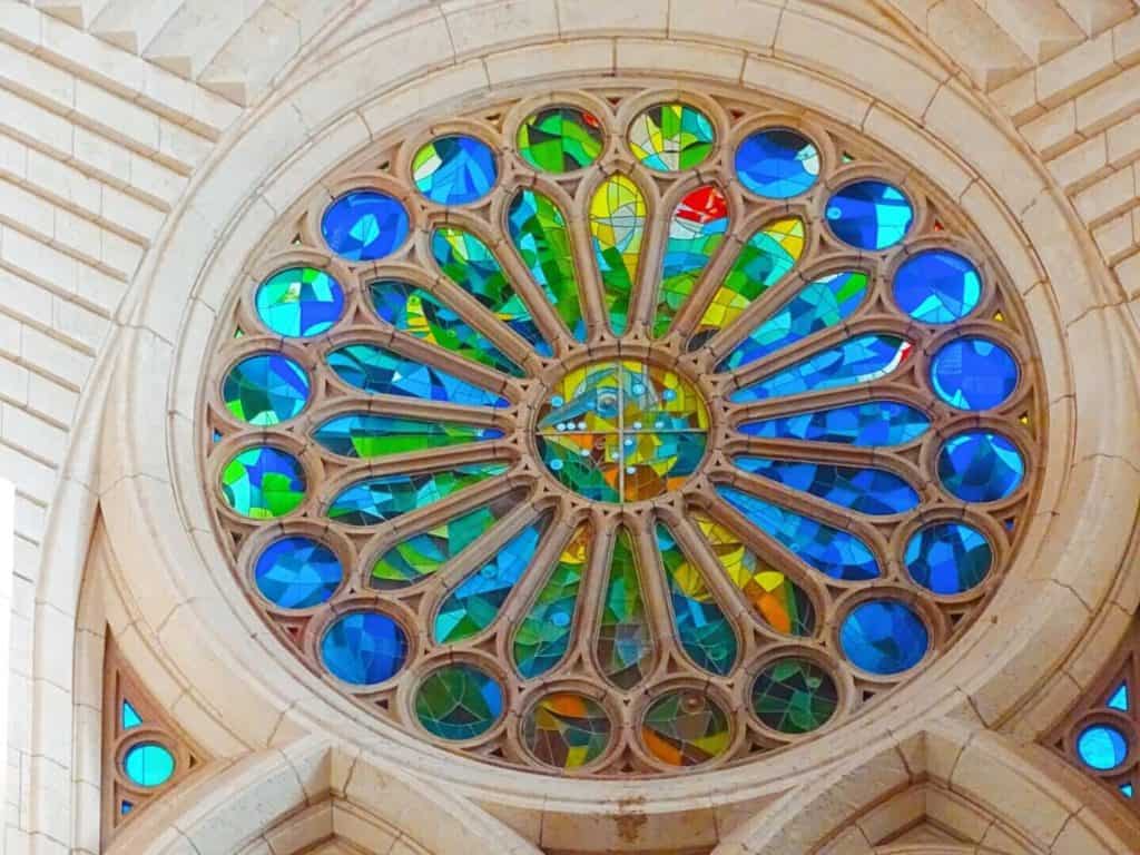 Stained glass window Sagrada Familia 