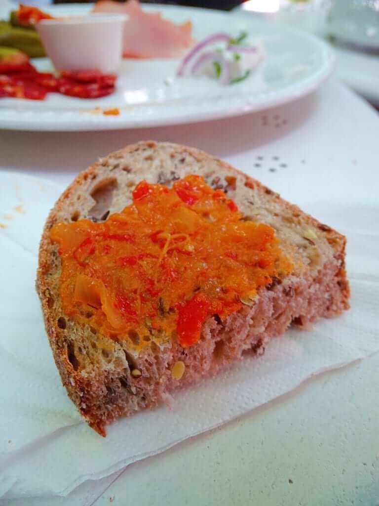 Bread and salsa Timisoara Romania 
