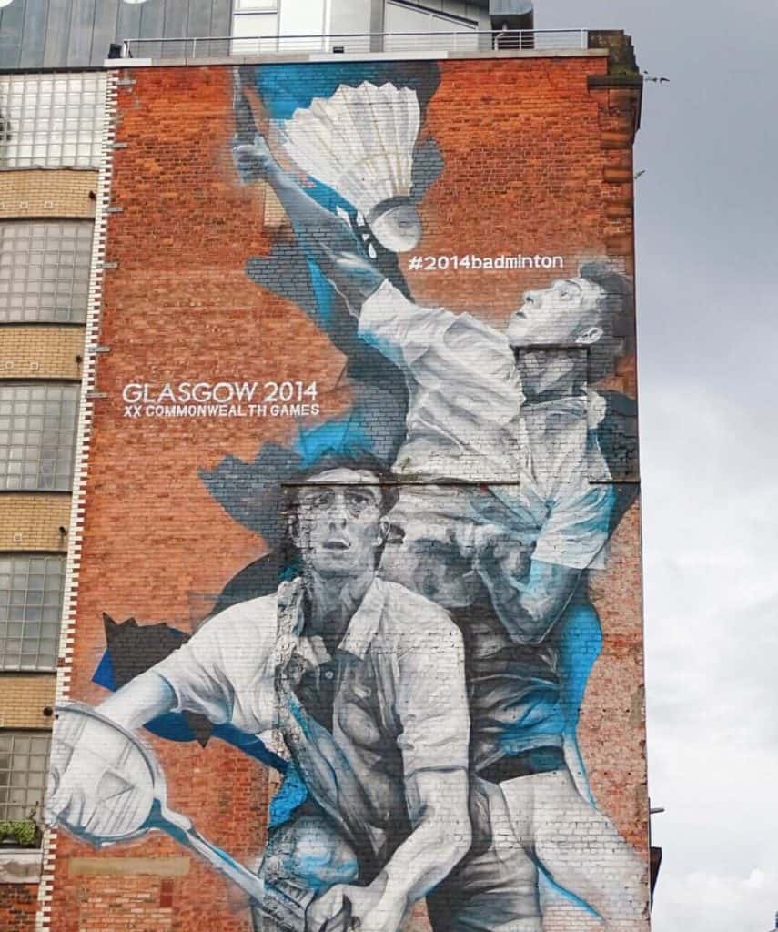 Commonwealth games street art Glasgow 