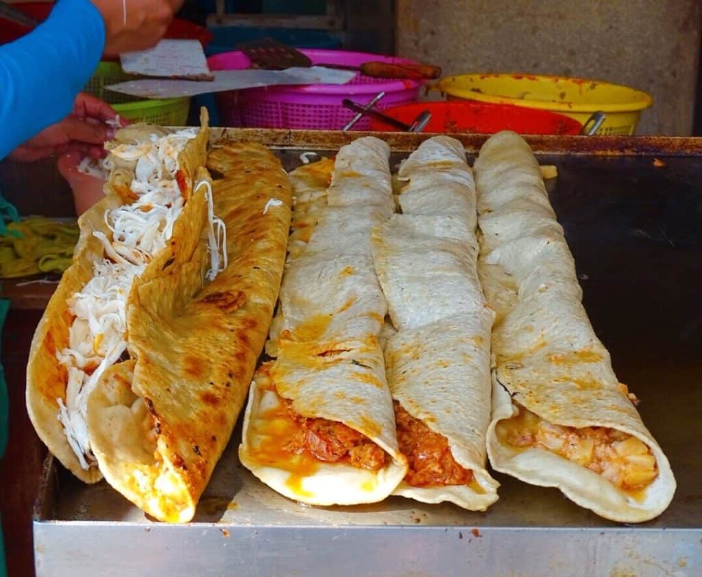 Machetes Mexican street food