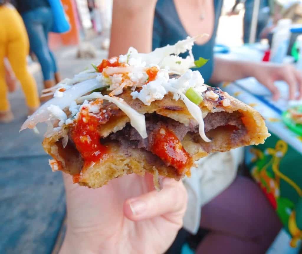 Tlacoyos street food Xochimilco 