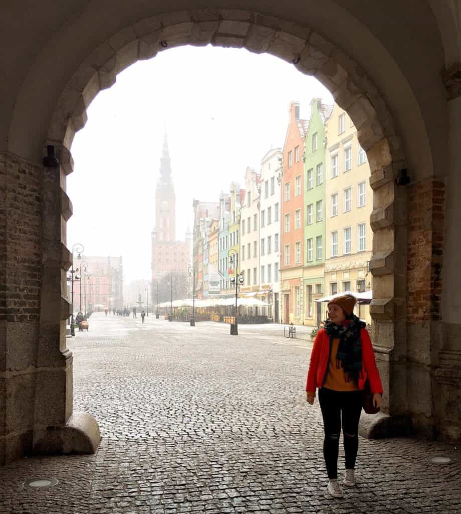 Colourful square Gdansk Poland