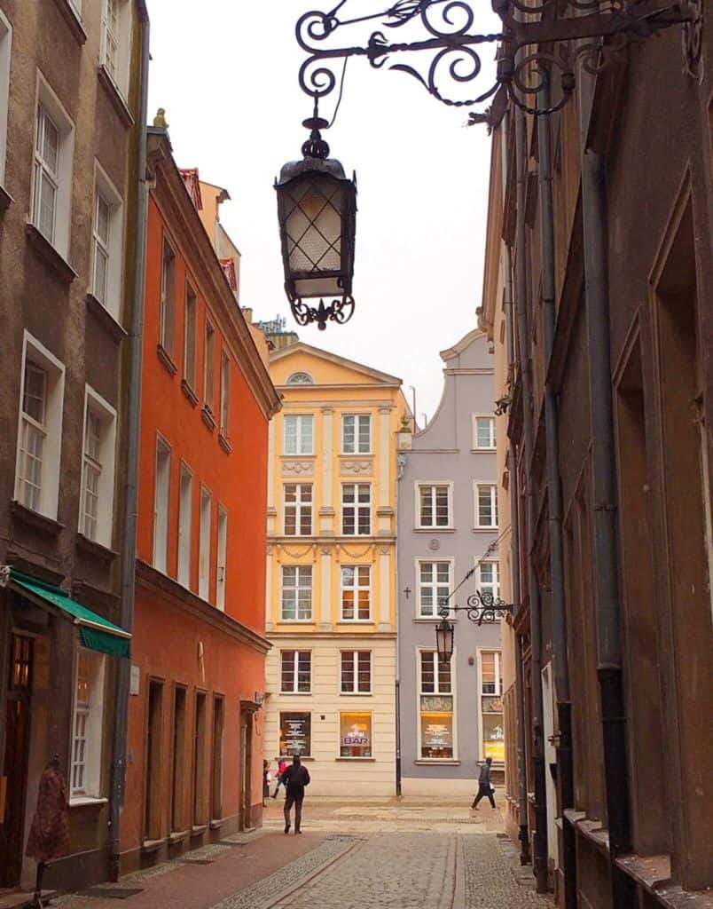 Yellow and purple houses Gdansk Poland