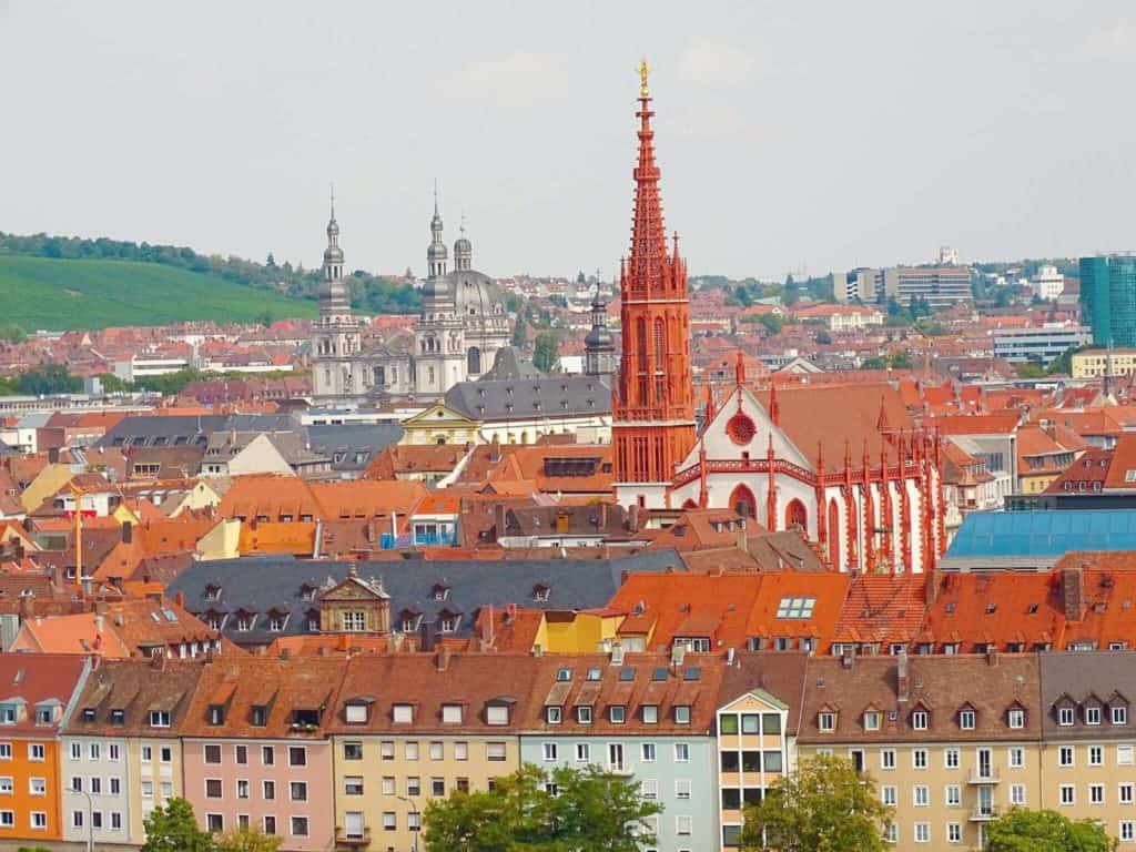 View of Wurzburg from the castle 