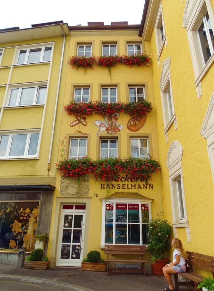 Tall yellow building in Wurzburg 