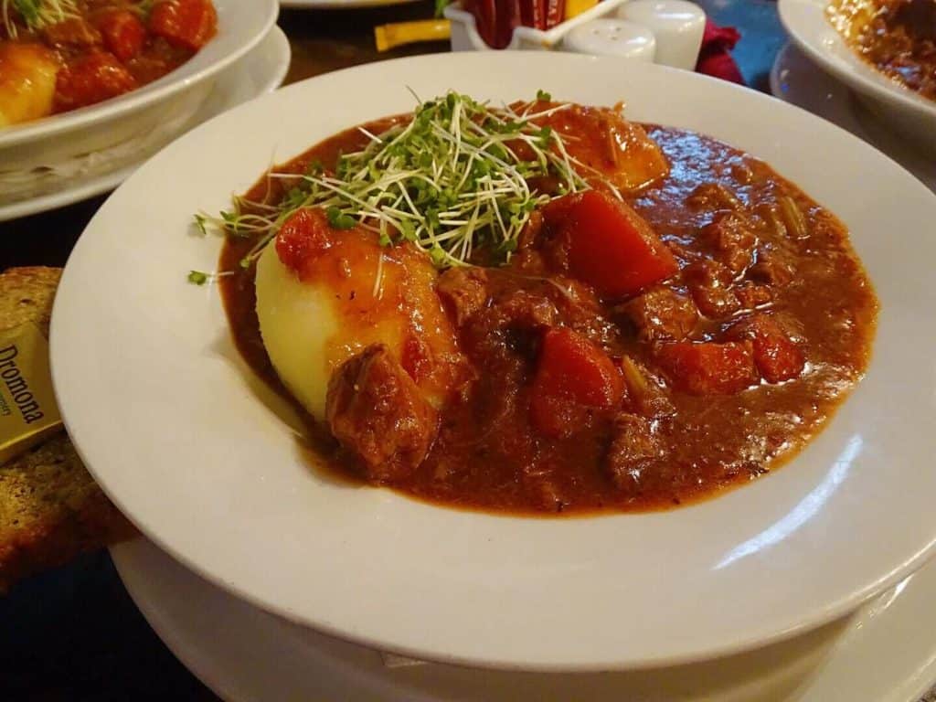 Guinness stew Gus O'Conners Pub Doolin Ireland 