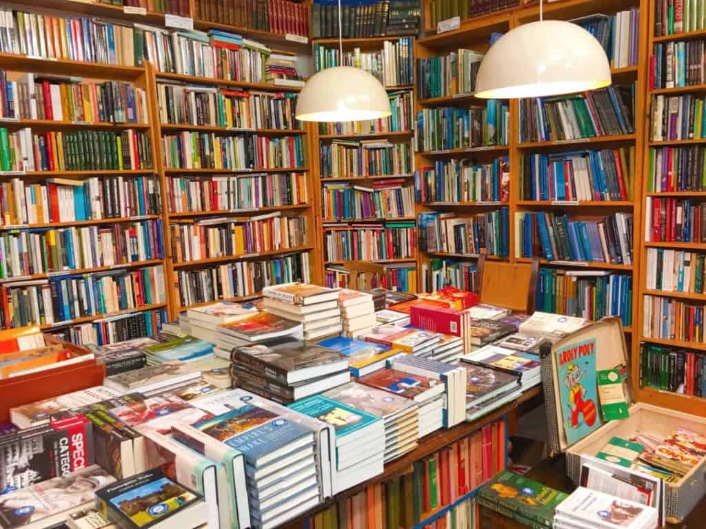 Shelves at Charlie Bryne's Bookshop Galway 