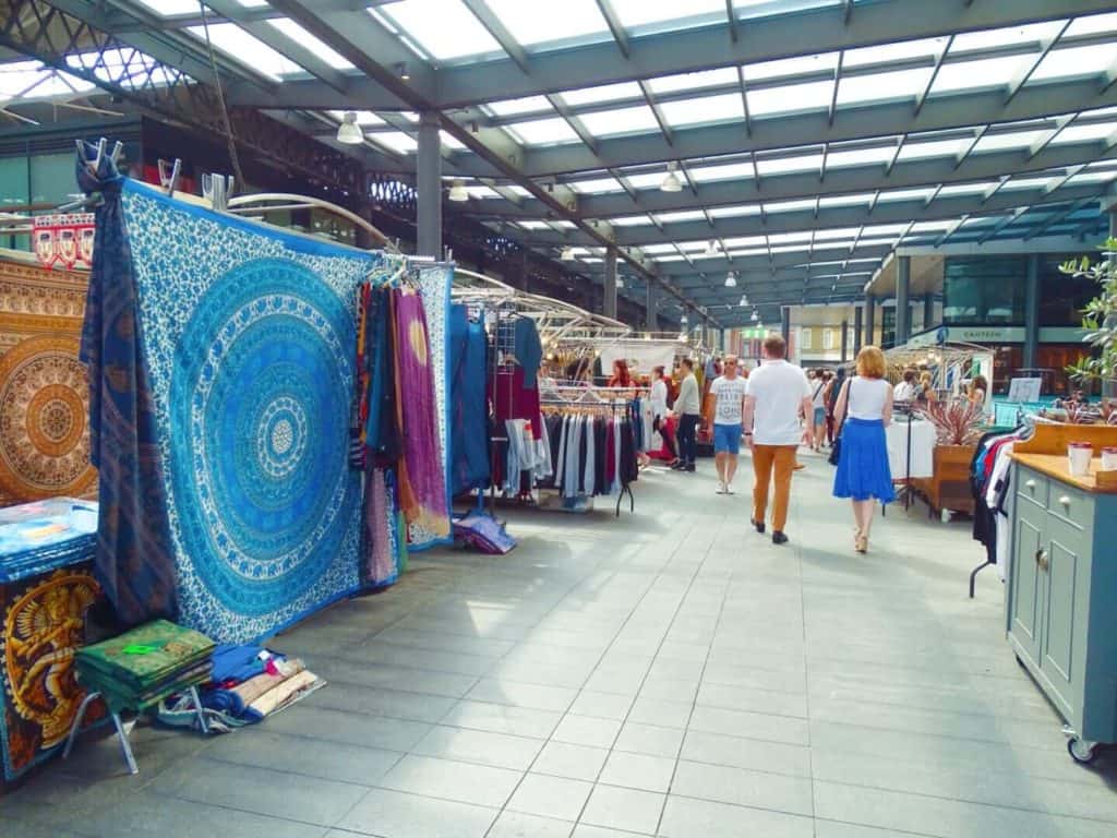 Colourful interior Old Spitalfields Market London