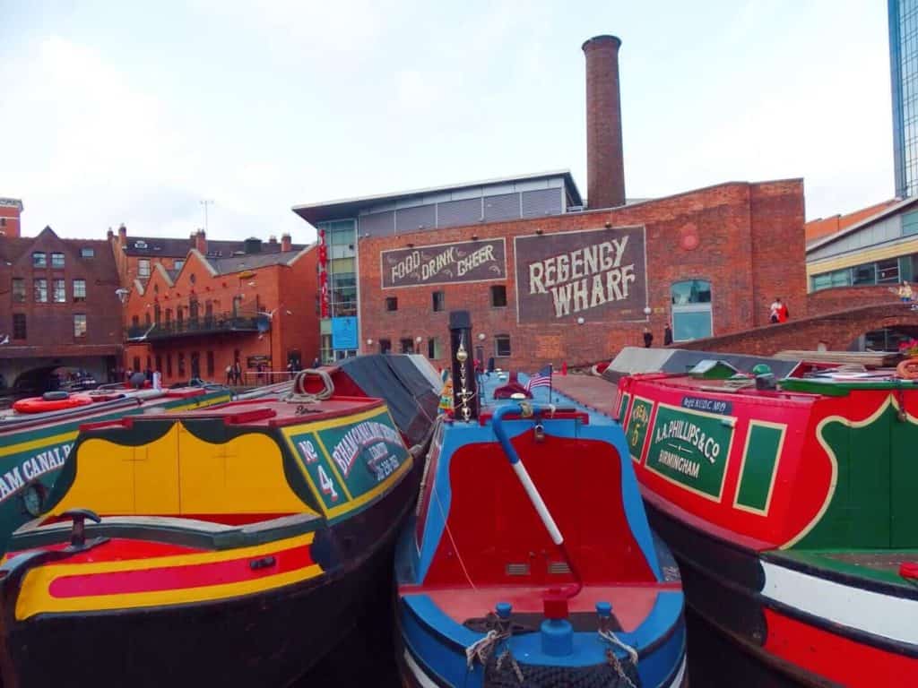 Canal boats Regency Wharf Birmingham