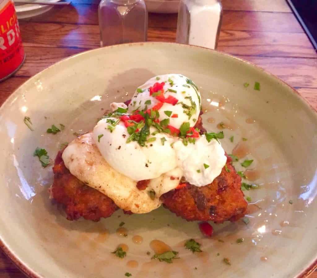 Sweetcorn hash brunch Boston Tea Party Birmingham