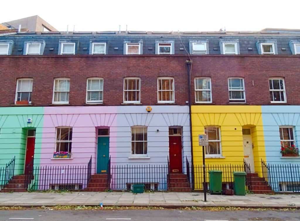 Colourful houses Bonny Street London