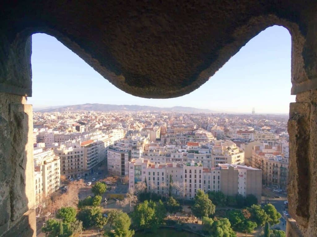 View from Sagrada Familia top towers
