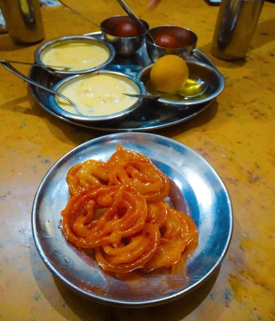 Jalebi at Rajasthani Restaurant where to eat Rishikesh 